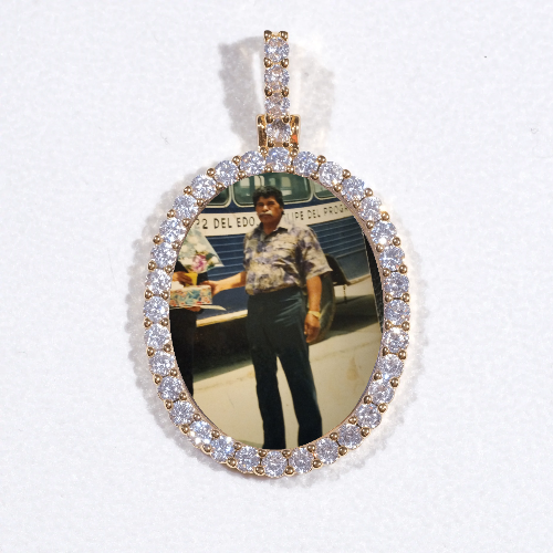 3D Oval Custom Picture Pendant