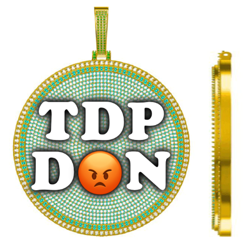 CUSTOM LETTER NECKLACE 3D BIG DISC