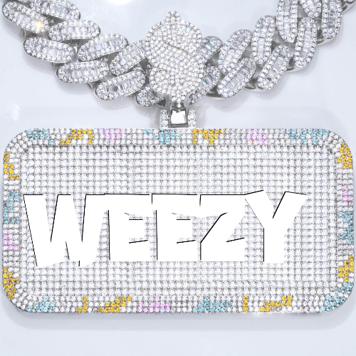 CUSTOM LETTER NECKLACE 3D COLORFUL SQUARE