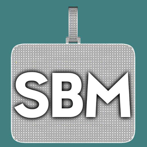 CUSTOM LETTER NECKLACE 3D BIG SQUARE