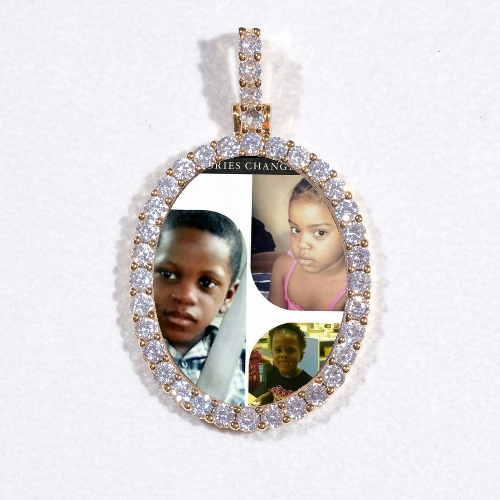 3D Oval Custom Picture Pendant