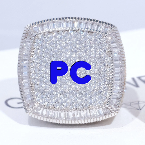 CUSTOM LETTER 3D ICED RING