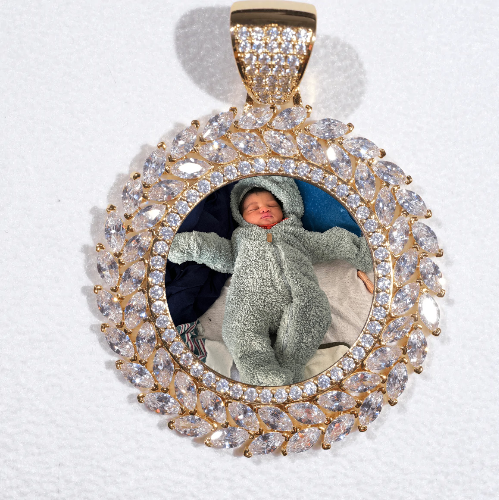 Large 3D Wheat Ear Custom Picture Pendant