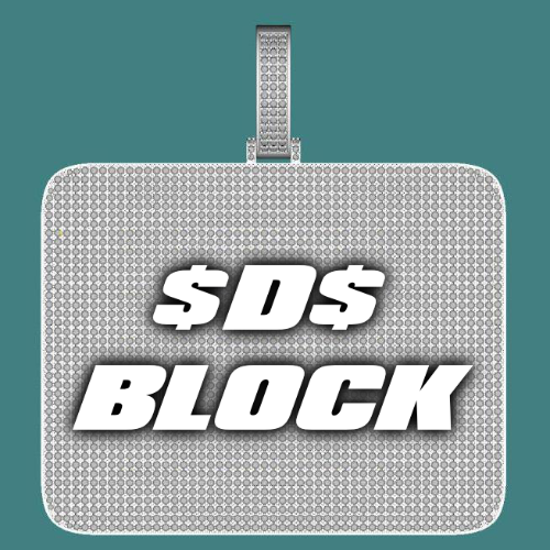 CUSTOM LETTER NECKLACE 3D BIG SQUARE