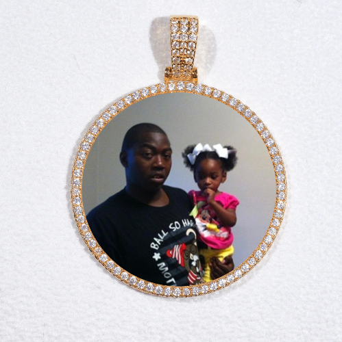 MEDIUM 3D CIRCLE CUSTOM PICTURE PENDANT
