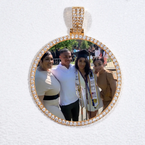 MEDIUM 3D CIRCLE CUSTOM PICTURE PENDANT