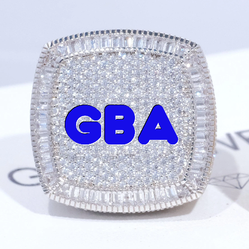 CUSTOM LETTER 3D ICED RING