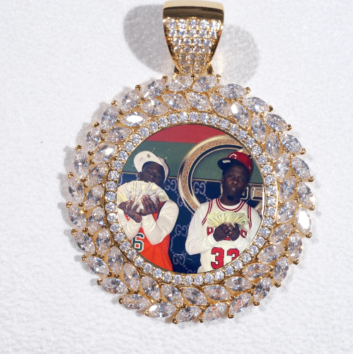 Large 3D Wheat Ear Custom Picture Pendant