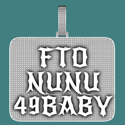 CUSTOM LETTER NECKLACE 3D BIG SQUARE