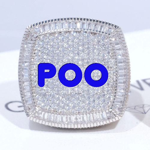 CUSTOM LETTER 3D ICED RING