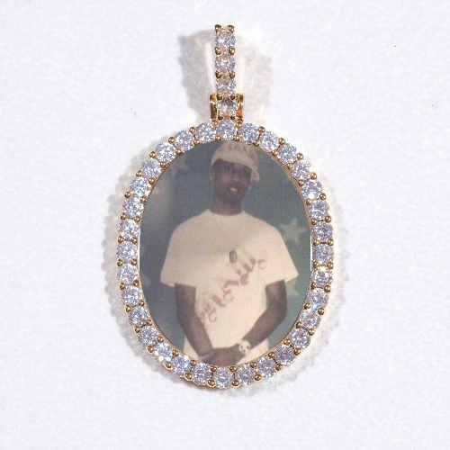 3D Oval Custom Picture Pendant