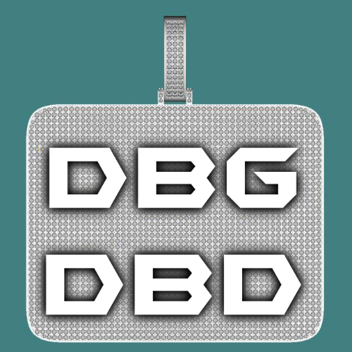 CUSTOM LETTER NECKLACE 3D BIG SQUARE