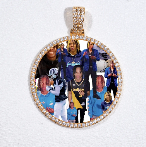 MEDIUM 3D CIRCLE CUSTOM PICTURE PENDANT