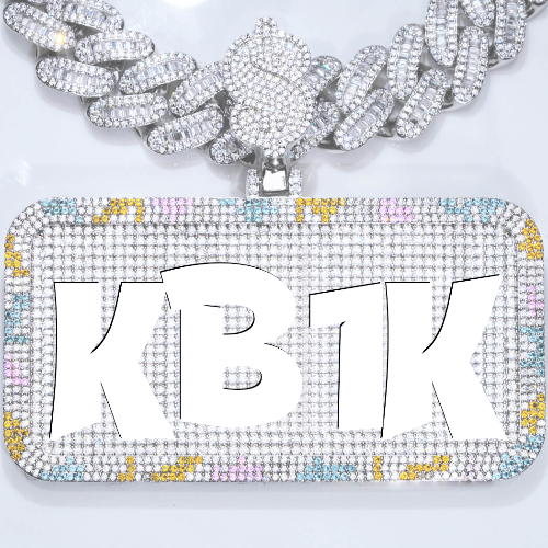 CUSTOM LETTER NECKLACE 3D COLORFUL SQUARE
