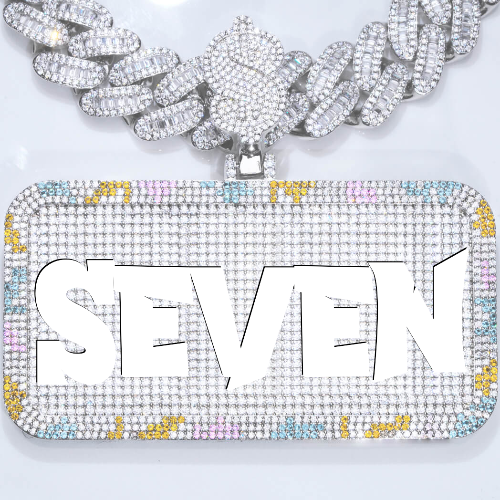 CUSTOM LETTER NECKLACE 3D COLORFUL SQUARE