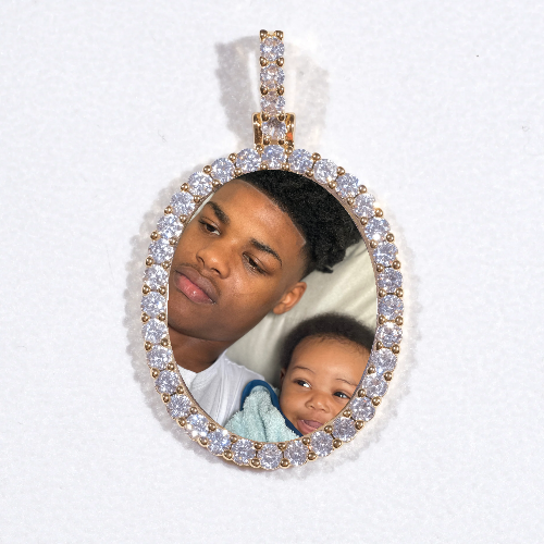 3D Oval Custom Picture Pendant