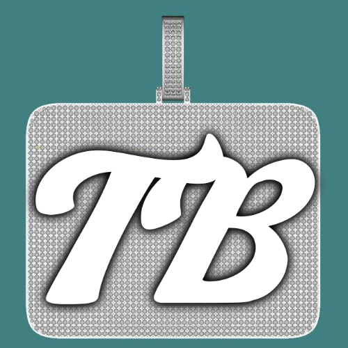 CUSTOM LETTER NECKLACE 3D BIG SQUARE