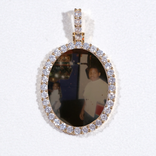 3D Oval Custom Picture Pendant