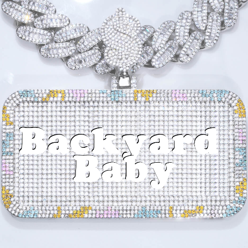 CUSTOM LETTER NECKLACE 3D COLORFUL SQUARE