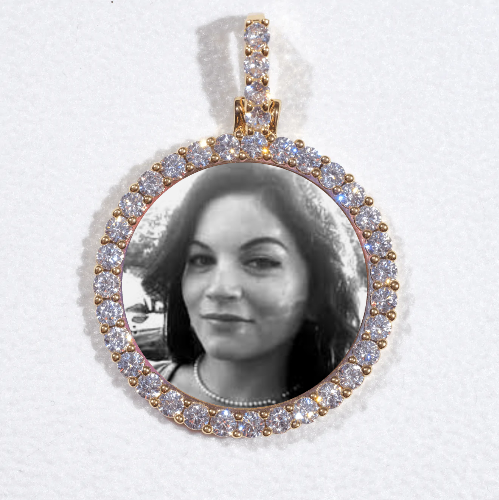 3D CIRCLE CUSTOM PICTURE PENDANT SMALL SIZE