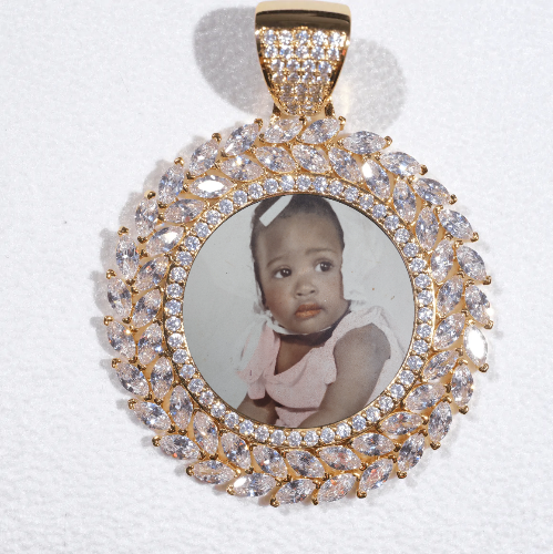 Large 3D Wheat Ear Custom Picture Pendant