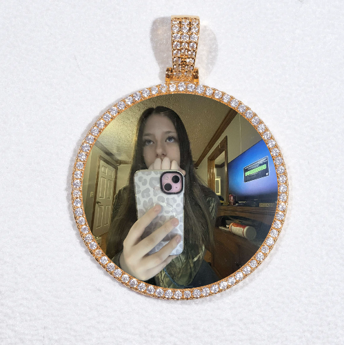MEDIUM 3D CIRCLE CUSTOM PICTURE PENDANT