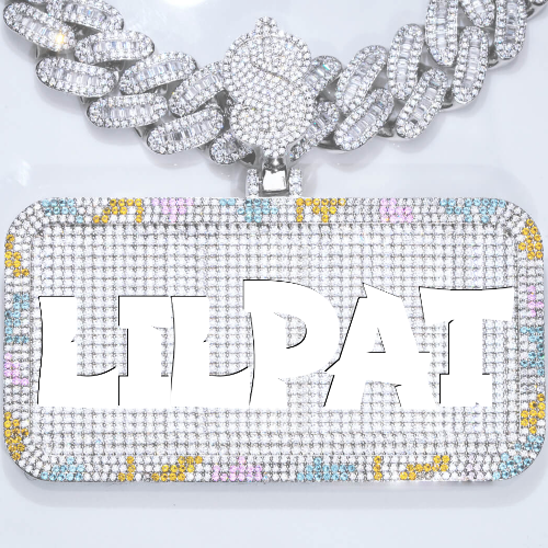 CUSTOM LETTER NECKLACE 3D COLORFUL SQUARE