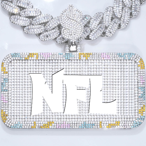 CUSTOM LETTER NECKLACE 3D COLORFUL SQUARE