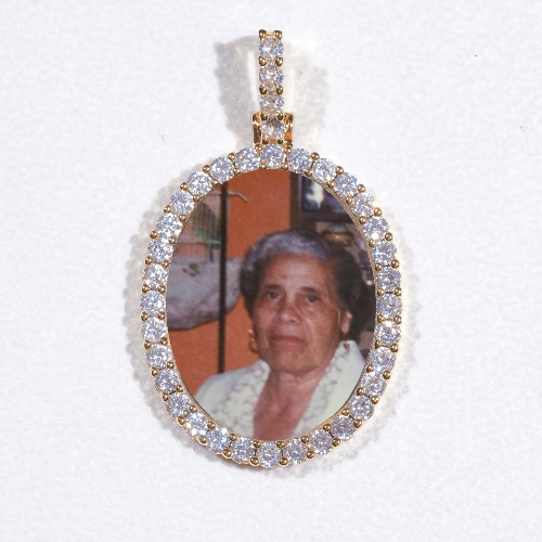 3D Oval Custom Picture Pendant