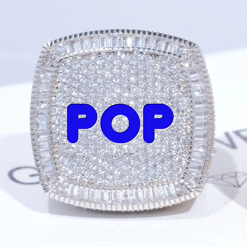 CUSTOM LETTER 3D ICED RING