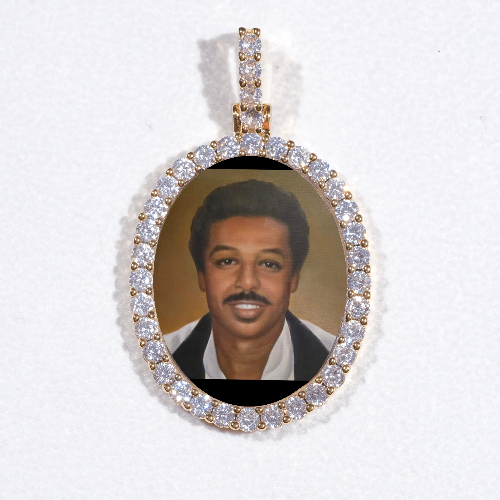 3D Oval Custom Picture Pendant