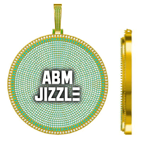 CUSTOM LETTER NECKLACE 3D BIG DISC