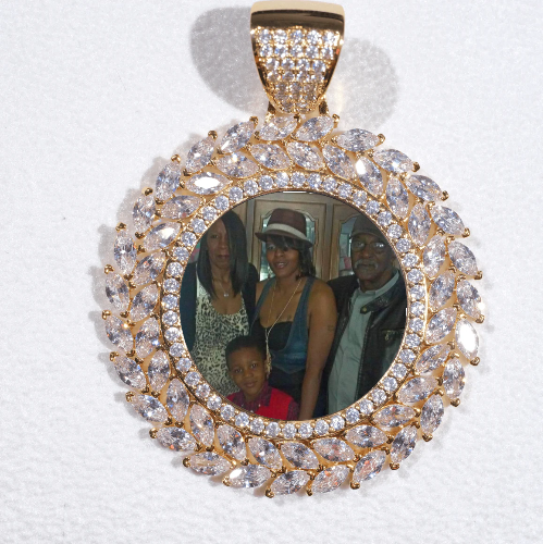 Large 3D Wheat Ear Custom Picture Pendant