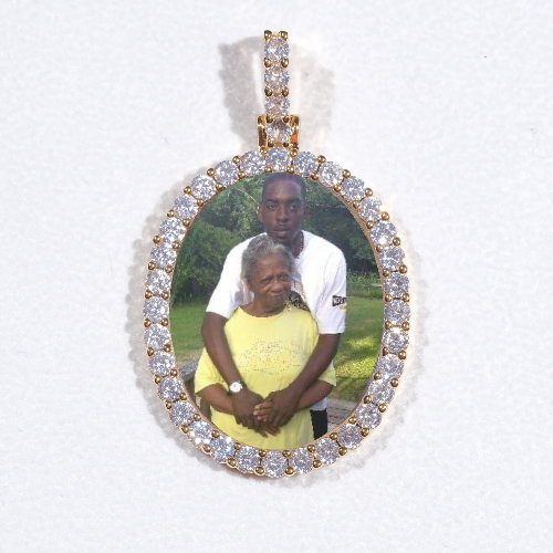3D Oval Custom Picture Pendant