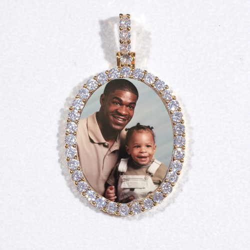 3D Oval Custom Picture Pendant
