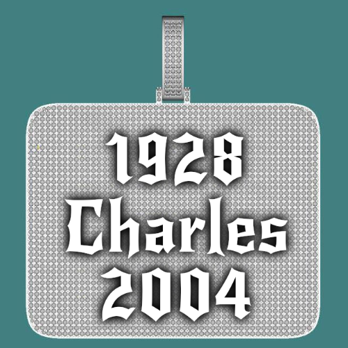 CUSTOM LETTER NECKLACE 3D BIG SQUARE
