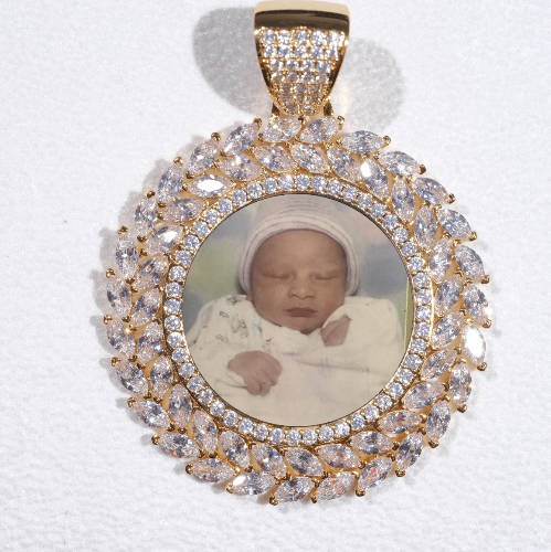 Large 3D Wheat Ear Custom Picture Pendant