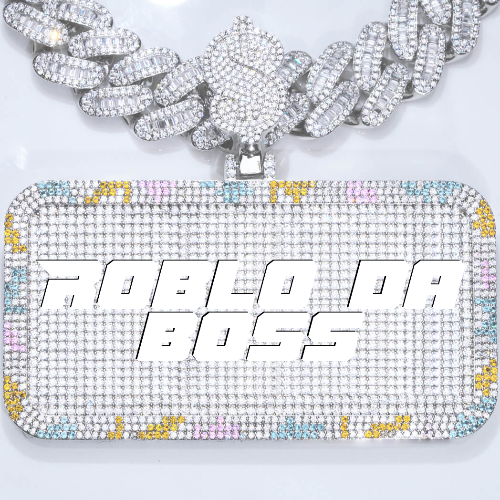 CUSTOM LETTER NECKLACE 3D COLORFUL SQUARE
