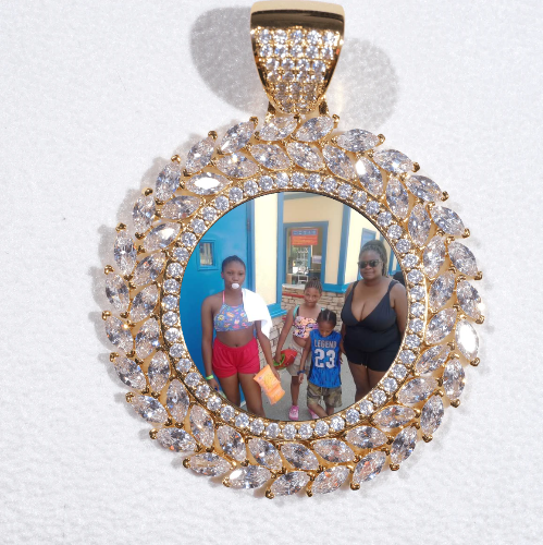 Large 3D Wheat Ear Custom Picture Pendant