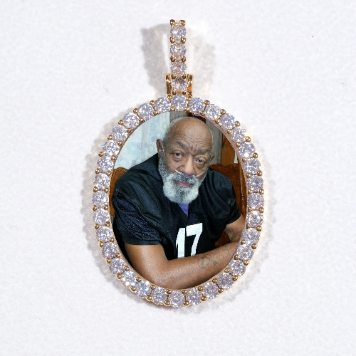 3D Oval Custom Picture Pendant