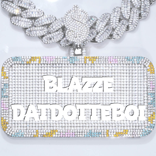 CUSTOM LETTER NECKLACE 3D COLORFUL SQUARE