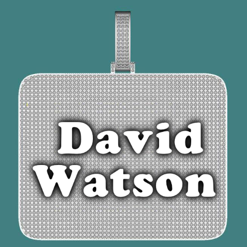 CUSTOM LETTER NECKLACE 3D BIG SQUARE
