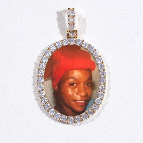 3D Oval Custom Picture Pendant
