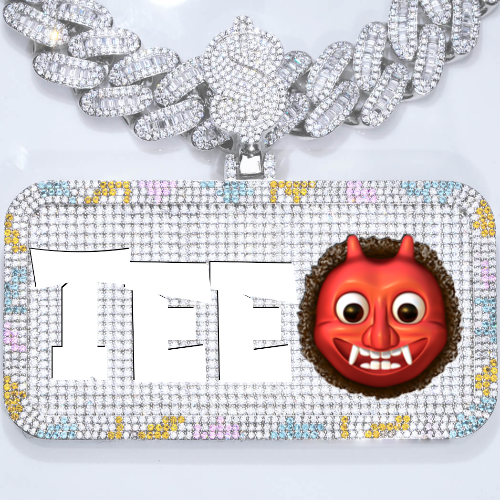 CUSTOM LETTER NECKLACE 3D COLORFUL SQUARE