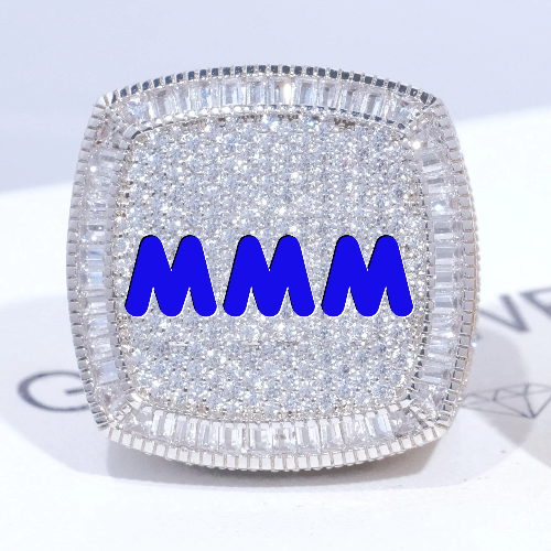 CUSTOM LETTER 3D ICED RING