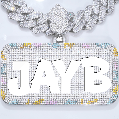 CUSTOM LETTER NECKLACE 3D COLORFUL SQUARE