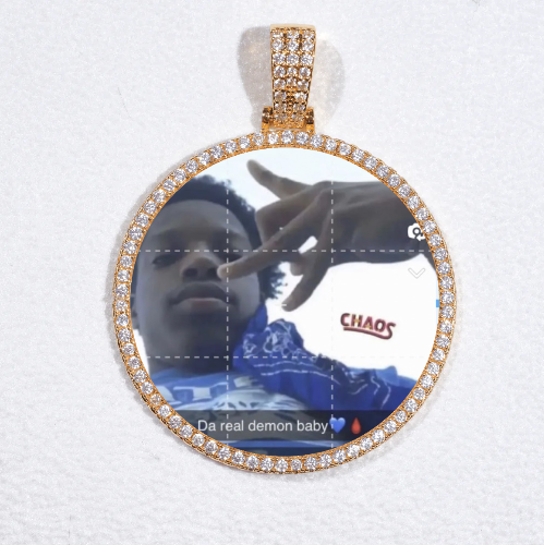 MEDIUM 3D CIRCLE CUSTOM PICTURE PENDANT