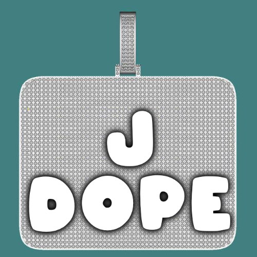 CUSTOM LETTER NECKLACE 3D BIG SQUARE