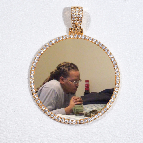 MEDIUM 3D CIRCLE CUSTOM PICTURE PENDANT