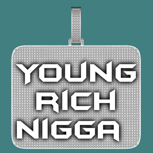CUSTOM LETTER NECKLACE 3D BIG SQUARE